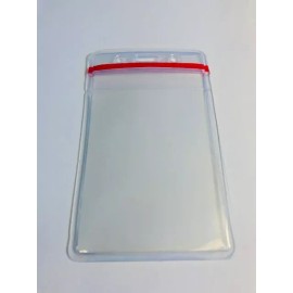 Brady Badge Holder Heavy Duty Vinyl Clear Vertical Zip Close Top Fishing License ID