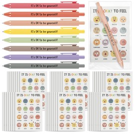 Engrowtic 32 Set Mental Health Gift Positive Ballpoint Pen Motivational Notebook Back to School Gifts Positive Affirmations Journal with Emotional Pen for Students Teacher Employee Therapy