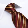 DiBanGu Mens Striped Tie Silk Woven Necktie and Pocket Square
