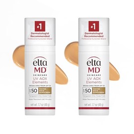 EltaMD UV AOX Elements Tinted Face Sunscreen, SPF 50, 100% Tinted Mineral Sunscreen for Sensitive Skin and Dry Skin with Antioxidants, 1.7 oz Pump