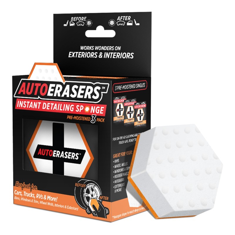 AutoERASERS™ Instant Detailing Car Bikes Wash Sponge, Non-Scratch Car Cleaning
