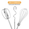 GELANGS Hand Mixer, 5-Speed Electric with Turbo Boost, White, Copper