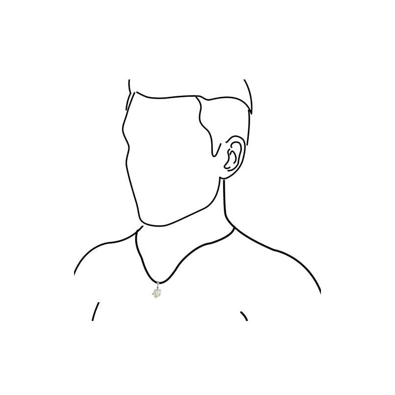 Starborn Rough 15-20 cts Hiddenite Crystal Pendant in Sterling Silver