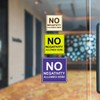 Signs ByLITA Square No Negativity Allowed Here Sign(Navy Blue/Gold) -