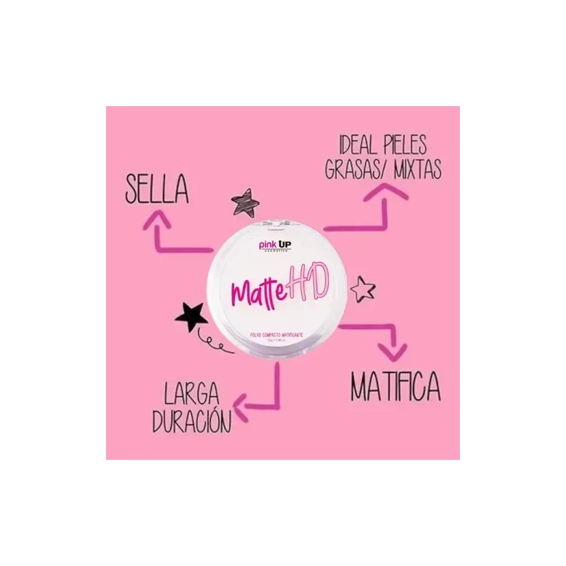 Pink Up Matte Hd Polvo Compacto Hd Polvo Compacto