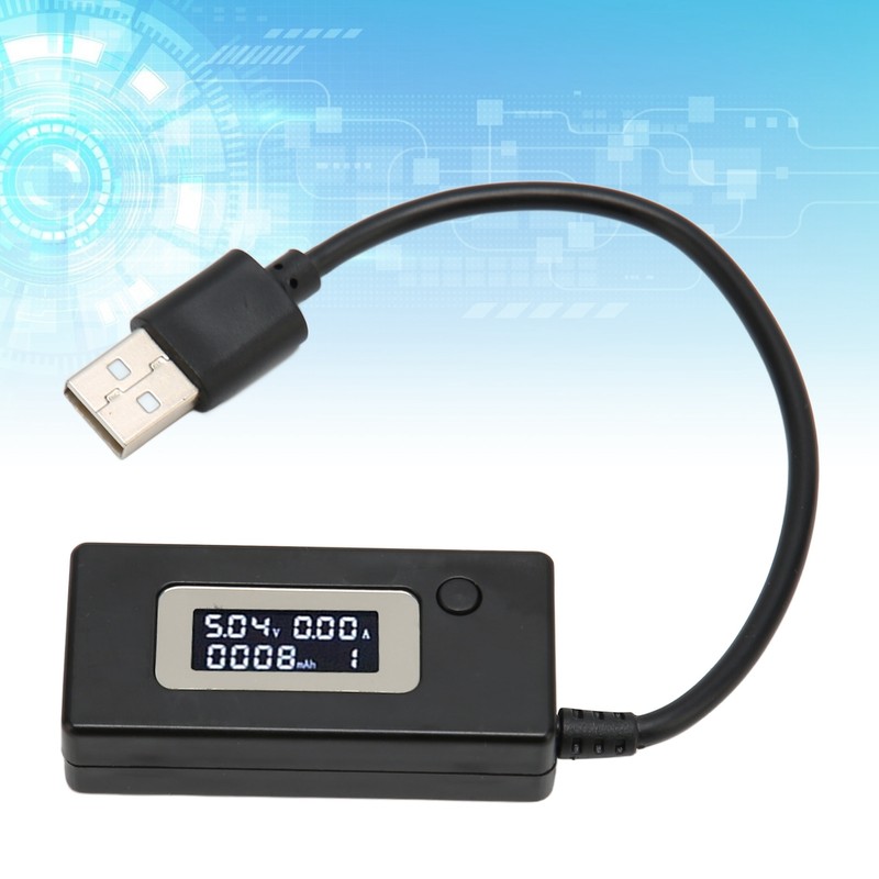 USB Voltage Current Tester LCD Display 50mA‑3500mA USB Multimeter 3‑15V