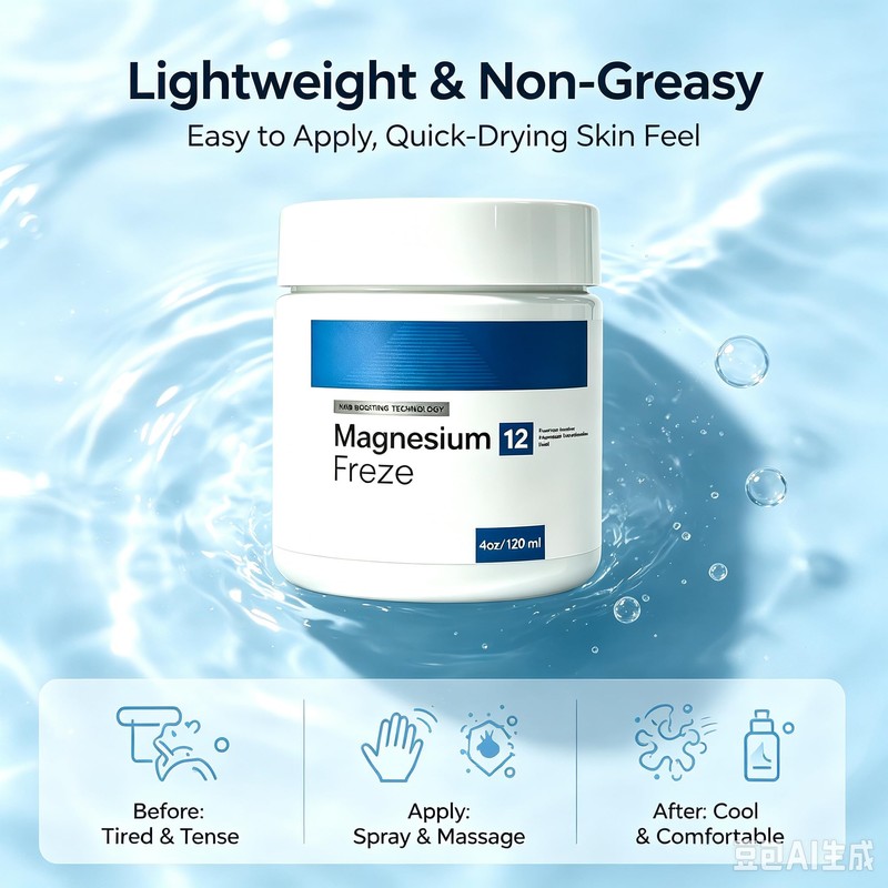 Magnesium Freeze Cream, Magnesium Freeze Cream, Natural Plant Ingredients, Long-Lasting