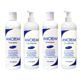 Vanicream Shampoo and Conditioner Set For Sensitive Skin - Dermatologist Tested - Set of 4 (2 Each) (12 Oz)