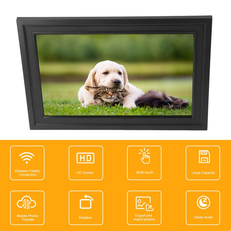 Digital Picture Frame 10.1 Inch Auto Rotate Wireless 1280x800 HD
