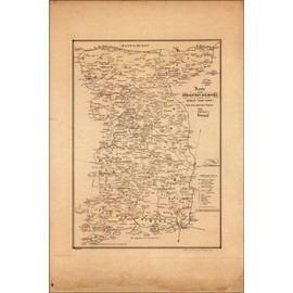 24"x36" Gallery Poster, map of korea 1840 in german