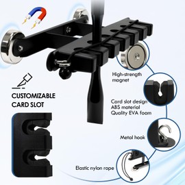 Adsorption Fishing Rod Holder for Truck & Car - Heavy Duty Adjustable Rod Rack with Protective Pad, Holds Rods Secure at 45 MPH - Includes Slots & Elastic Nylon Strap for Extra Stability-2 Pcs