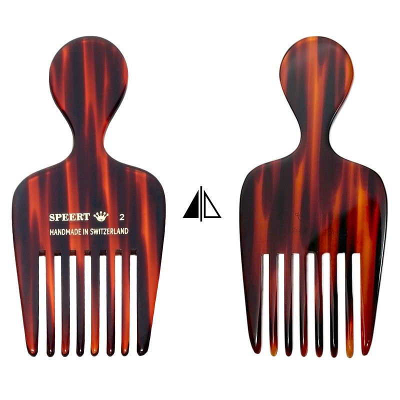 Speert #2 Handmade Wide Tooth Hair Pick - Tortoise Havana