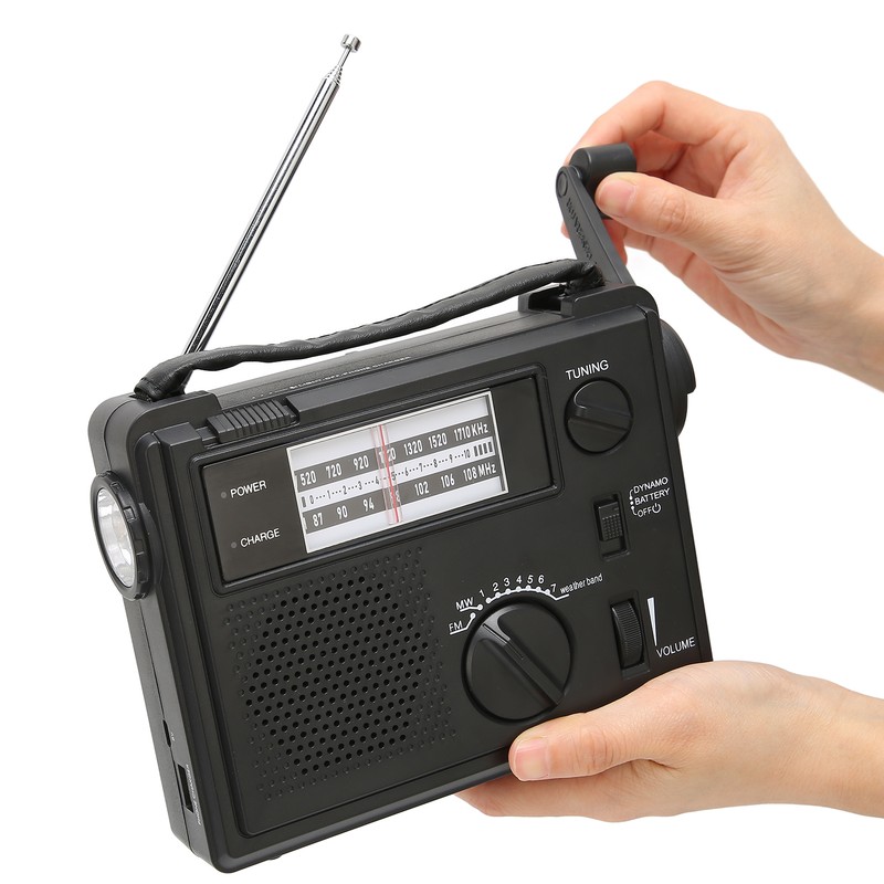Crank Radio Portable FM AM WB Band Multi Powered Emergency