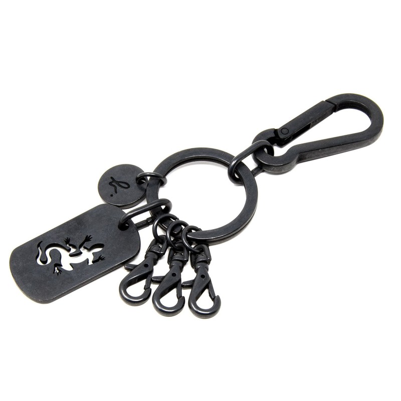 agnes b. Voyage Metal Plate Key Holder, Leather Version, With