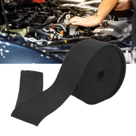 Fiberglass Heat Shield Sleeve, 6.29in Black Heat Wrap Shield Sleeve, 1100℃ Maximum Temperature Free Shear Heat Shield Sleeve, for Automotive Oil Pipe and Cable (3 Meter / 10ft)