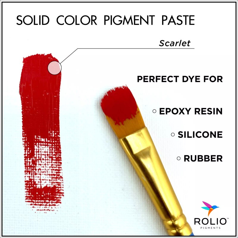 Rolio Pigment Paste for Epoxy Resin - Scarlet Red, 2oz