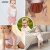 SOBOWO 3-Pack Bloomers for Baby Girls Diaper Covers Ribbed Ruffle