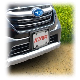 C&C Car Worx OW-20-FP-C-FB Front+Rear LIC Plate Frame Brackets+2 Black Stainless Steel Frames Compatible with 2020, 2021, 2022 Subaru Outback Wagon at Discount: Does NOT FIT 2022 Wilderness Edition