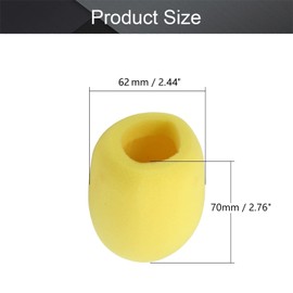 Fielect - Funda para micrófono (5 unidades), diseño de espuma de espuma, color amarillo