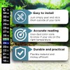 SunGrow Betta Stick-on Sticker Thermometers, 5.2 x 0.7 Inches, Green