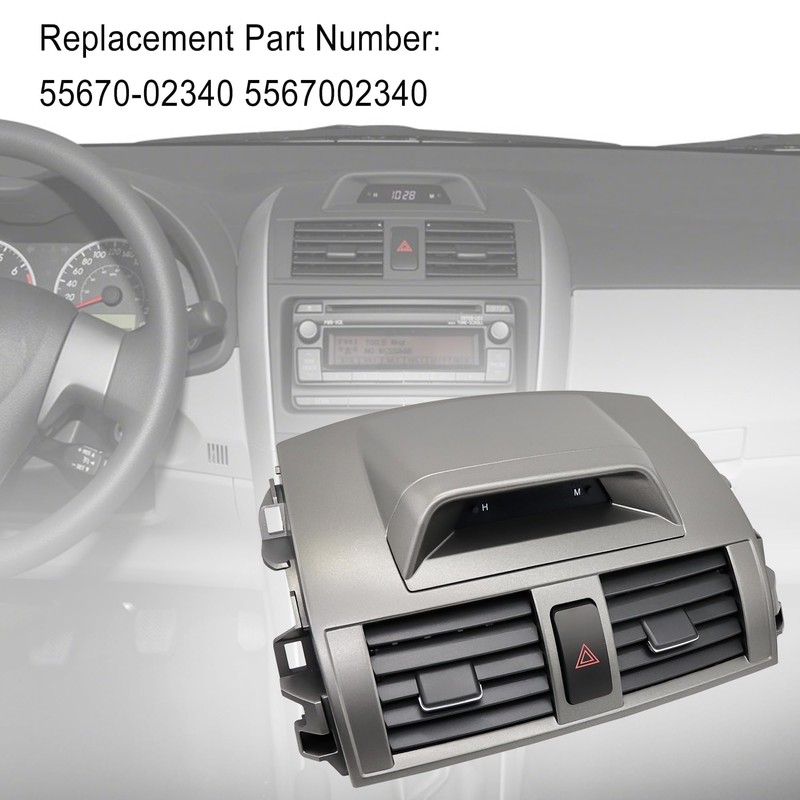 Center Dash A/C Outlet Air Vent Panel with Clock Fit