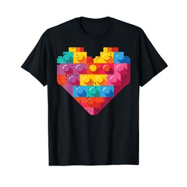 Valentines Day Blocks Heart Bricks Boys Girls Kids Toddler T-Shirt