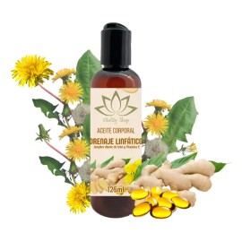 Aceite Corporal Masaje Drenaje Linfático 125 mL para Piel Sensible