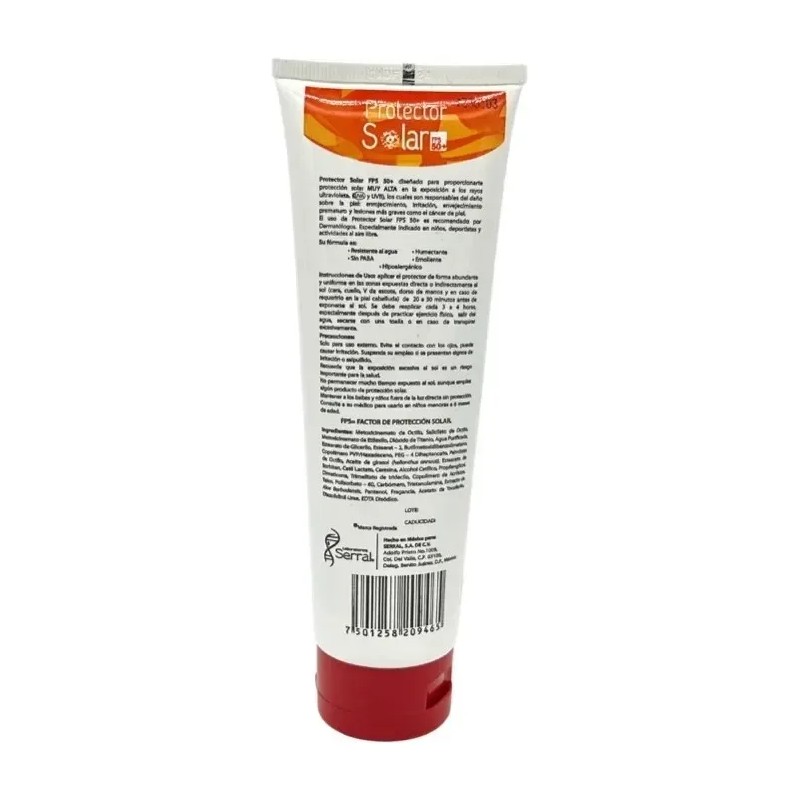 Protector Solar Facial Y Corporal 50 Fps Uva/uvb Serral 125g