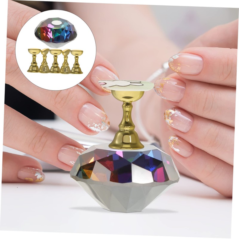 Baluue Professional Nail Art Kit Stand Sturdy Glass Nail Practice
