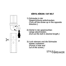 styleBREAKER Belt with Double Decorated Buckle in Western Style, B-Low Belt, Waist Belt, Can Be Shortened, Women's 03010085, Dusky Rose Dark