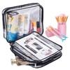 Waterproof Travel Bag with Zipper, Clear (Pack of 3), transparent,