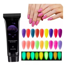 Veraly Polygel Decoración Uñas Cambio Color Manicure Temperatura
