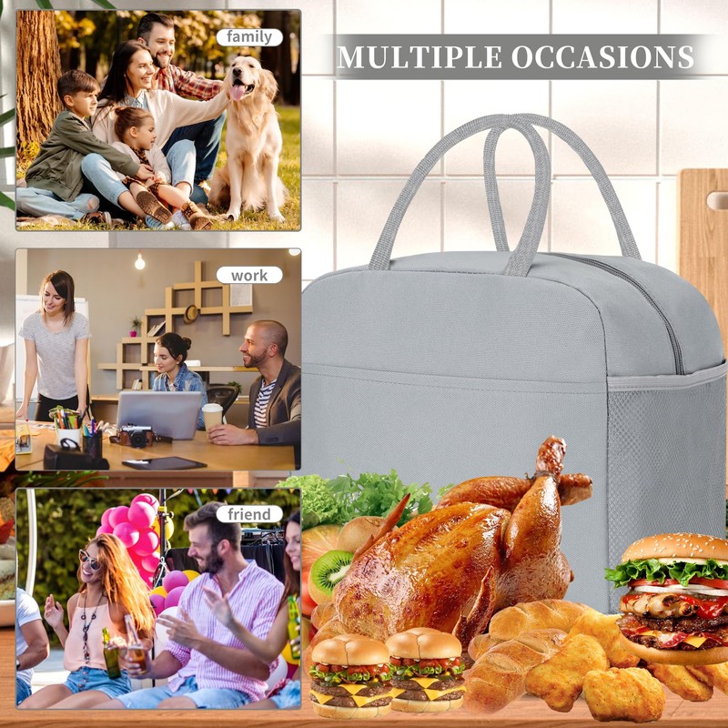 douyadady Lunch Bag Women/Men Lunch Box Women/Men (grey)