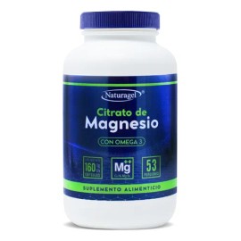 Citrato De Magnesio + Omega 3 | 160 Cápsulas | Naturagel Sin Sabor