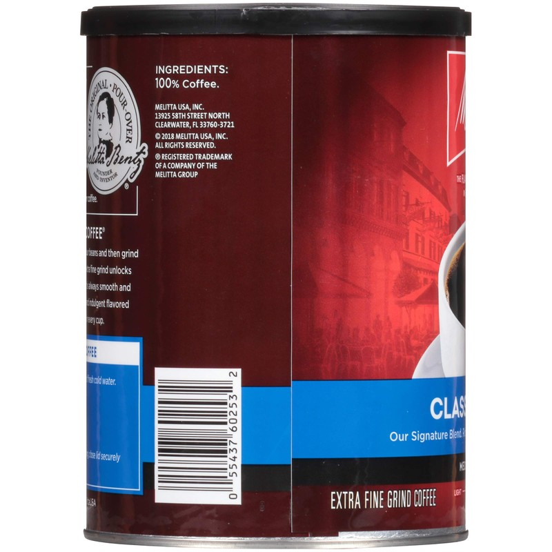 Melitta Classic Blend Coffee, Medium Roast, Extra Fine Grind, 11