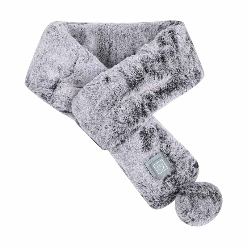 Electric Heated Scarf USB Plush Neck Scarf Graphene Warm Temperature
