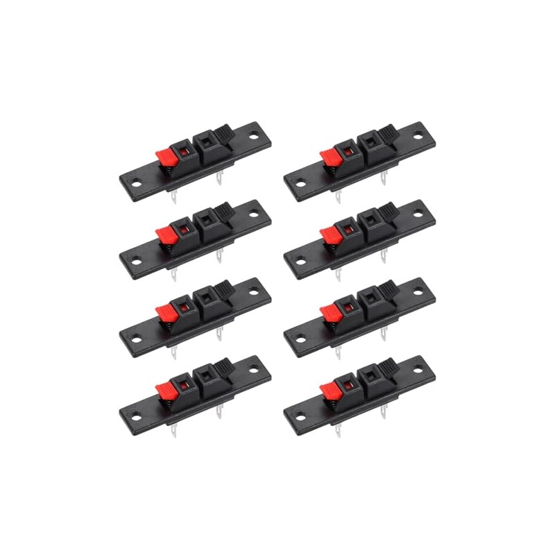 sourcing map 2 Ways Spring Speaker Terminal Clip Push Release