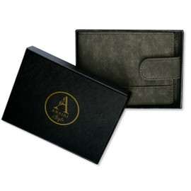 Assisi Style Cork Wallet | Designer Vegan Wallet for Men | Mens RFID Wallet Black | Durable, Spacious & Stylish - Holds Cards & Notes, Front Coin Pocket