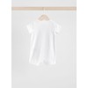 NEXT 3 Pack Baby Romper with 2 Way Zip, White