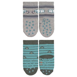 Sterntaler Boys ABS Crawling Socks DP Polar Bear Slipper Socks, Light Grey Mel