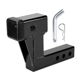 munirater Replacement for Trailer Dual Hitch Extender Adapter with 6-inch Rise Drop 2-inch Receiver 2-inch Solid Shank 5/7/9 Extension Length 7500lbs Capacity