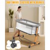Ktaxon Baby Bassinet Bedside Bassinet, Baby Cradle with Machine-Washable Sheets,