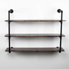 MBQQ Industrial Retro Pipe Shelf 44in 3 Tier Wall Mounted,Rustic