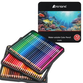 72 de Colores Juego de Lápices de Colores Profesionales, Juego de Dibujo y Escritura, Lapices de Colores, Kit de Colores de Madera para Adolescentes, Amantes de La Pintura, Estuche de Hierro Portátil