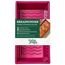 Great Jones Breadwinner (Raspberry) | Nonstick Loaf Pan for Bread, Cakes & More | Aluminized Steel with Easy Release Coating | Oven-Safe to 450°F | Even Heat Distribution | Dishwasher-Friendly