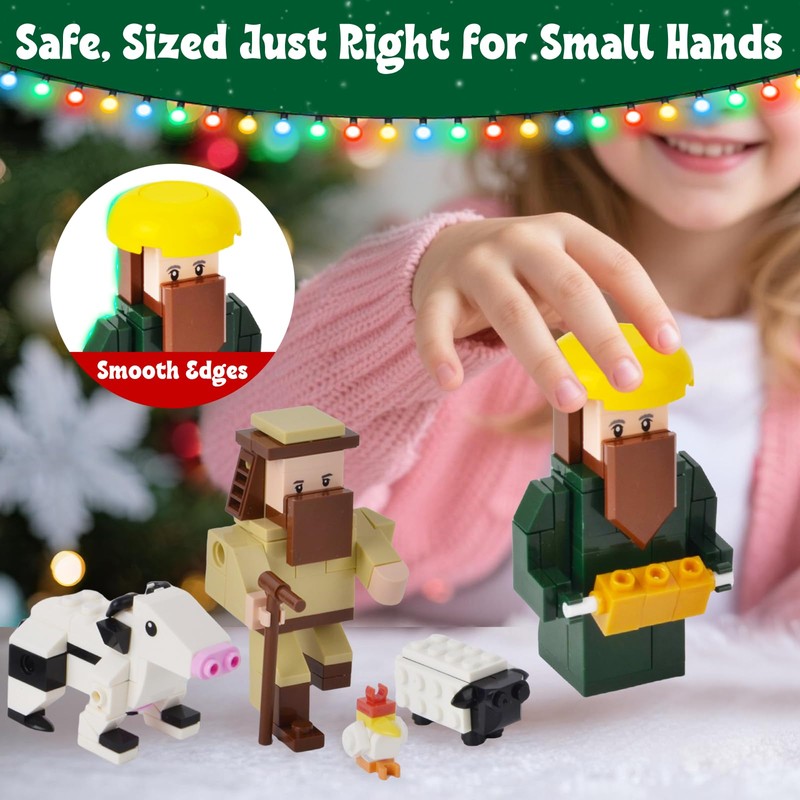 Nativity Advent Calendar 2025 Kids - 24 Days Christmas Countdown