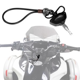 KAMIYONG Key Holder for Can-Am Spyder F3 RT RT-S ST RSi RT Limited Key Chain Cover Accessories Key Case with Leather Strap Black Skull Pattern, (Black Skull)
