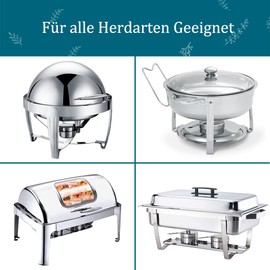 TELANKS Fuel Paste Container, Pack of 2 with Bayonet Clasp, Stainless Steel Paste Burner, Portable Fondue Burner, Stainless Steel Burner Holder, Container for Fondue Food Warmer or Chafing Dish