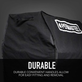 Permasteel PA-1023BK-AM 33" 2 or 3 Burner BBQ Grill Cover, Heavy Duty Weatherproof Fabric for Outdoor Patio Backyard, Universal Fit for Grills up to 33" Width, Black
