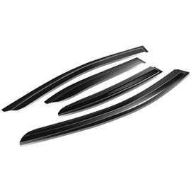 Auto Dynasty 4Pcs Tape-On Window Visor Compatible with 2020 2021 2022 2023 2024 Toyota Corolla Sedan 2020-2024, Deflector Rain Guard, Acrylic Black